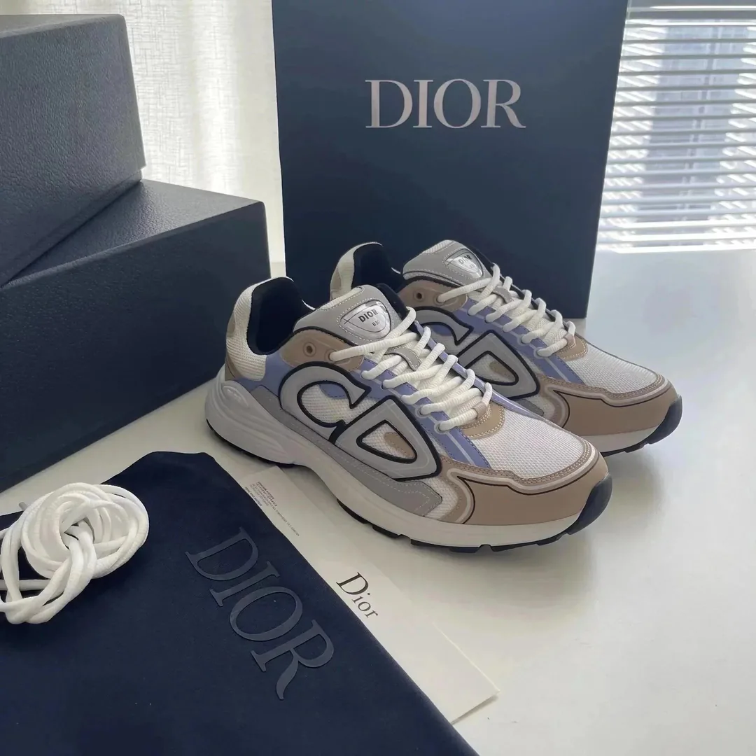Dior B30 Grey Lace-Up Trainers — Photo 13