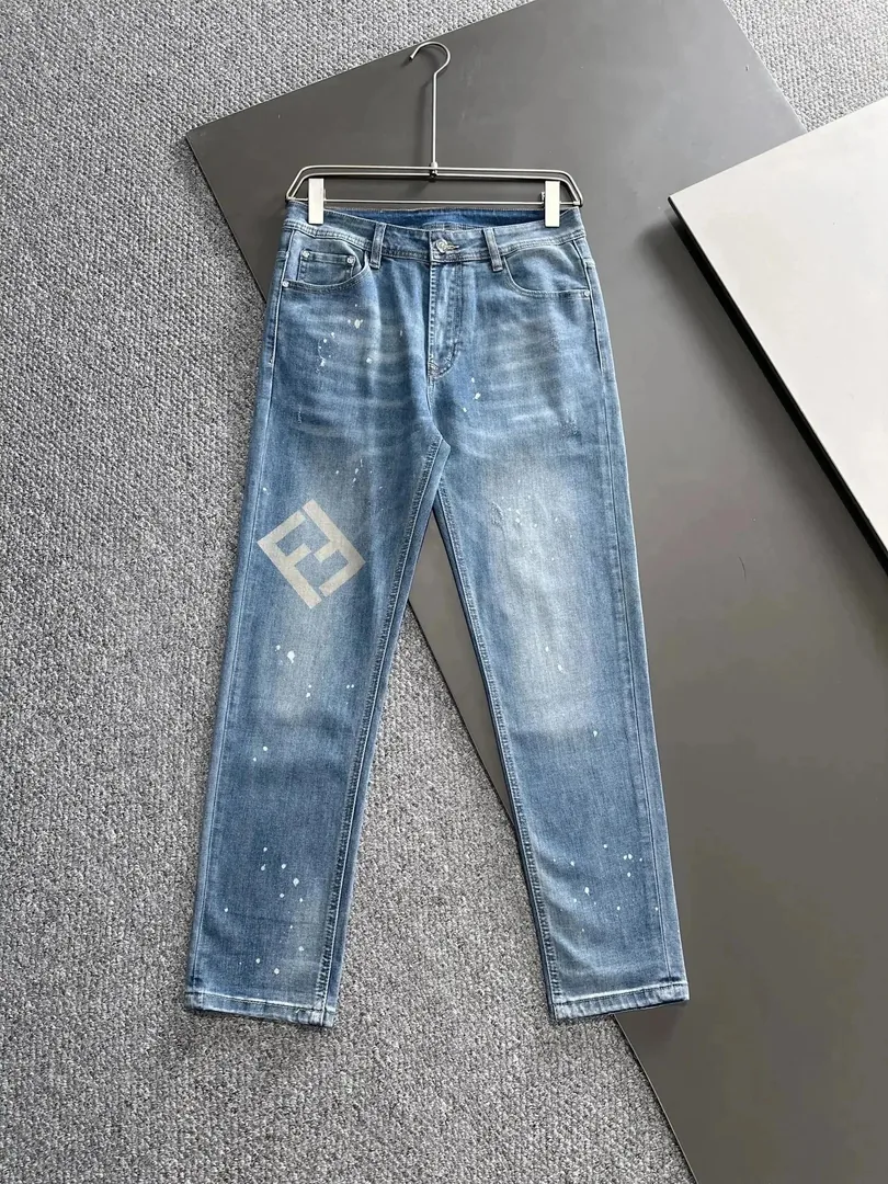 Fendi FF Monogram Denim Pants — Photo 12