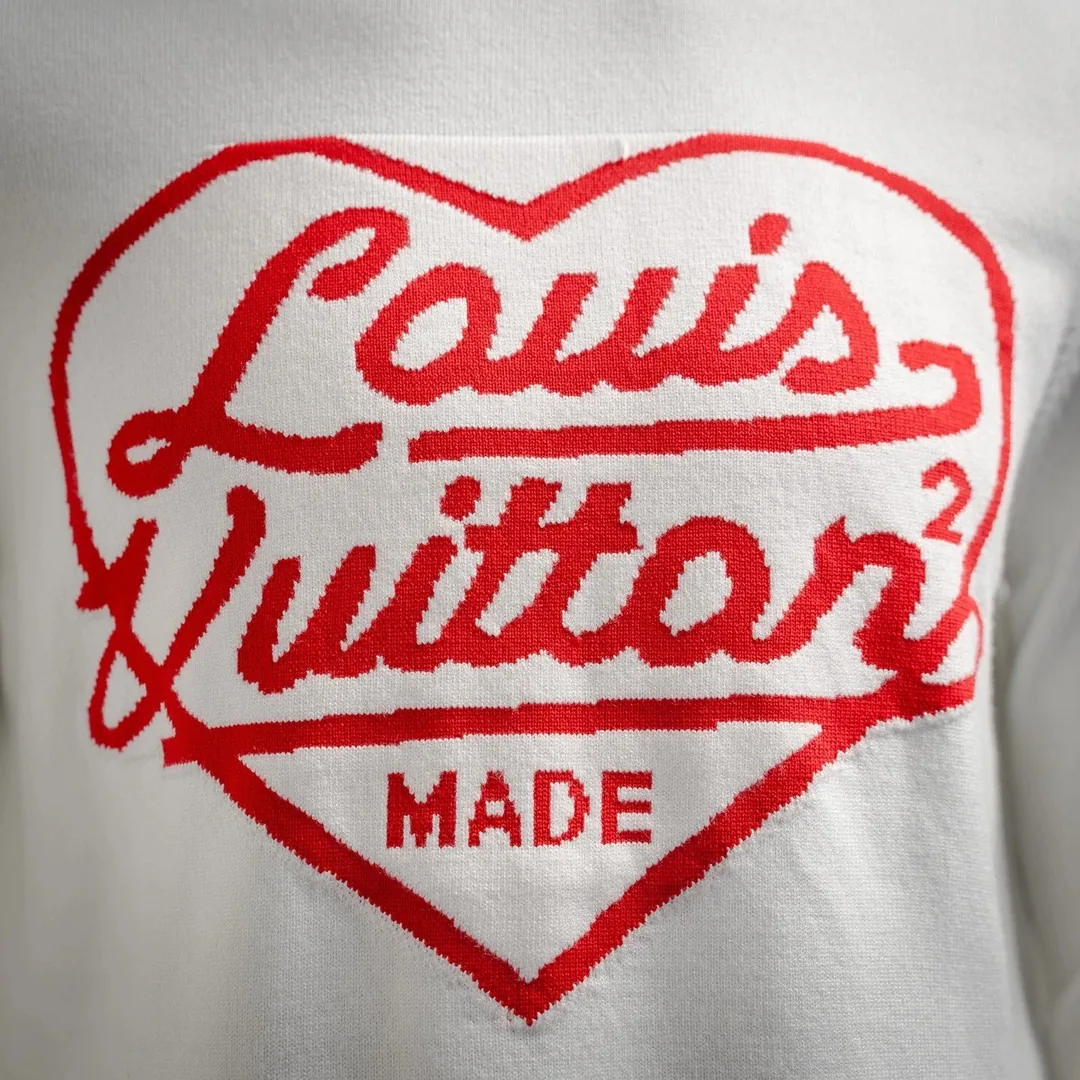 Heart Jacquard Knit Wool Sweater — Photo 12