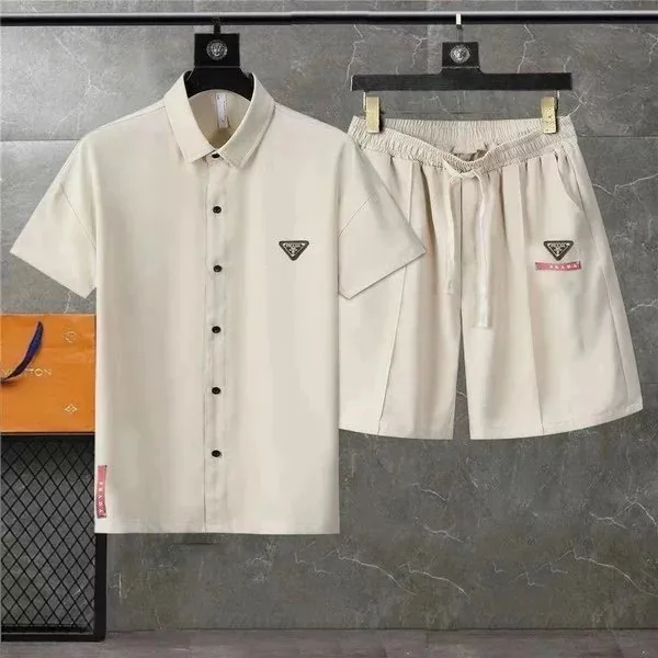 Prada Triangle Logo Shirt Shorts Set — QC
