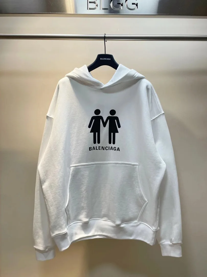 Balenciaga Baby Yoda Print White Hoodie — Photo 12