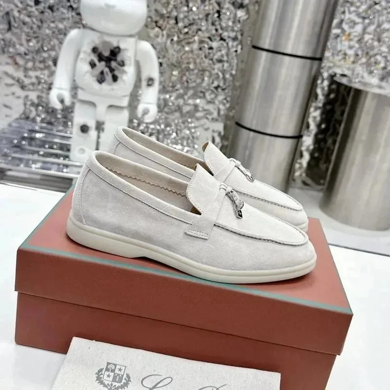 Loro Piana White Lace-Up Sneakers — QC