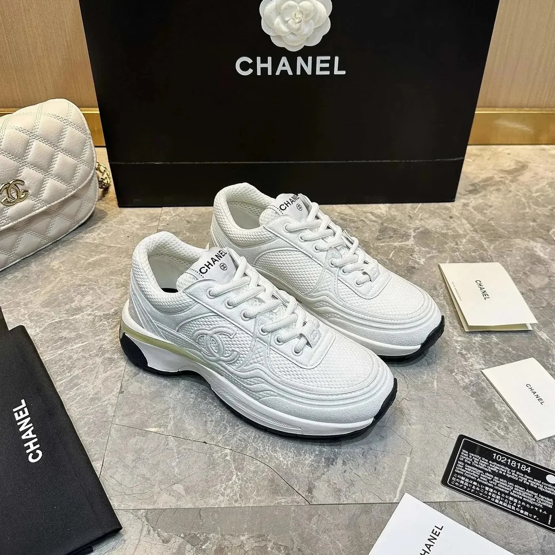 Chanel White Sneakers — QC