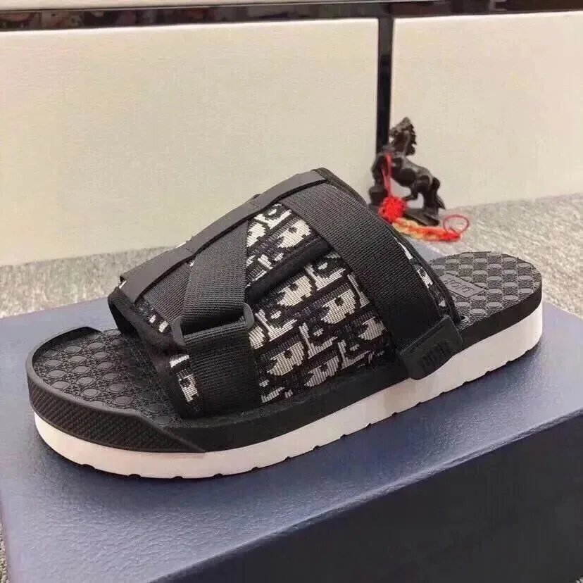 Dior Oblique Strap Slide Sandals — Photo 2