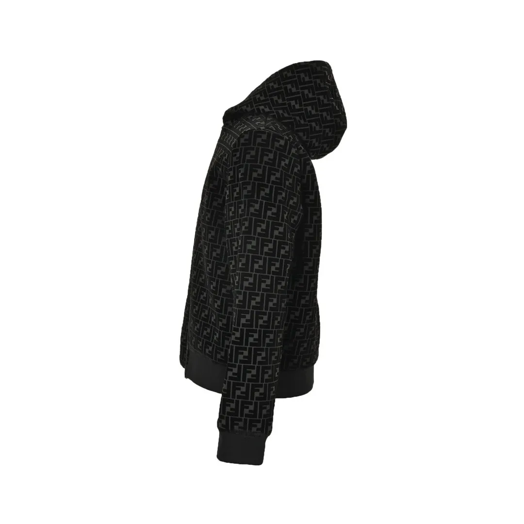 Fendi Flocked Monogram Hooded Jacket — Photo 4