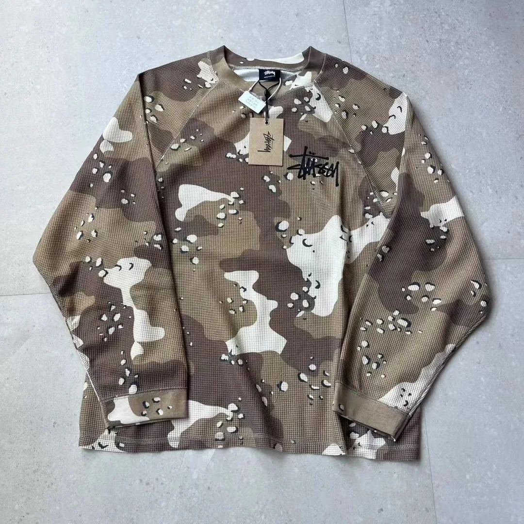 Stussy Camo Waffle Long-Sleeve Tee — QC