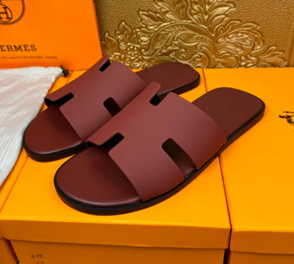 Hermes Chypre Leather Sandals — QC