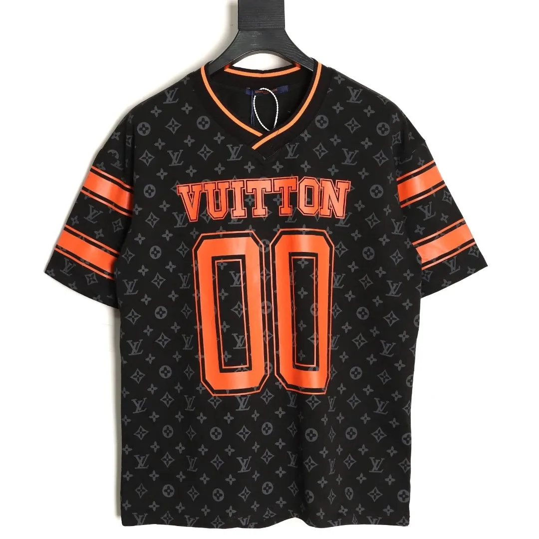 Orange Letter Print T-Shirt