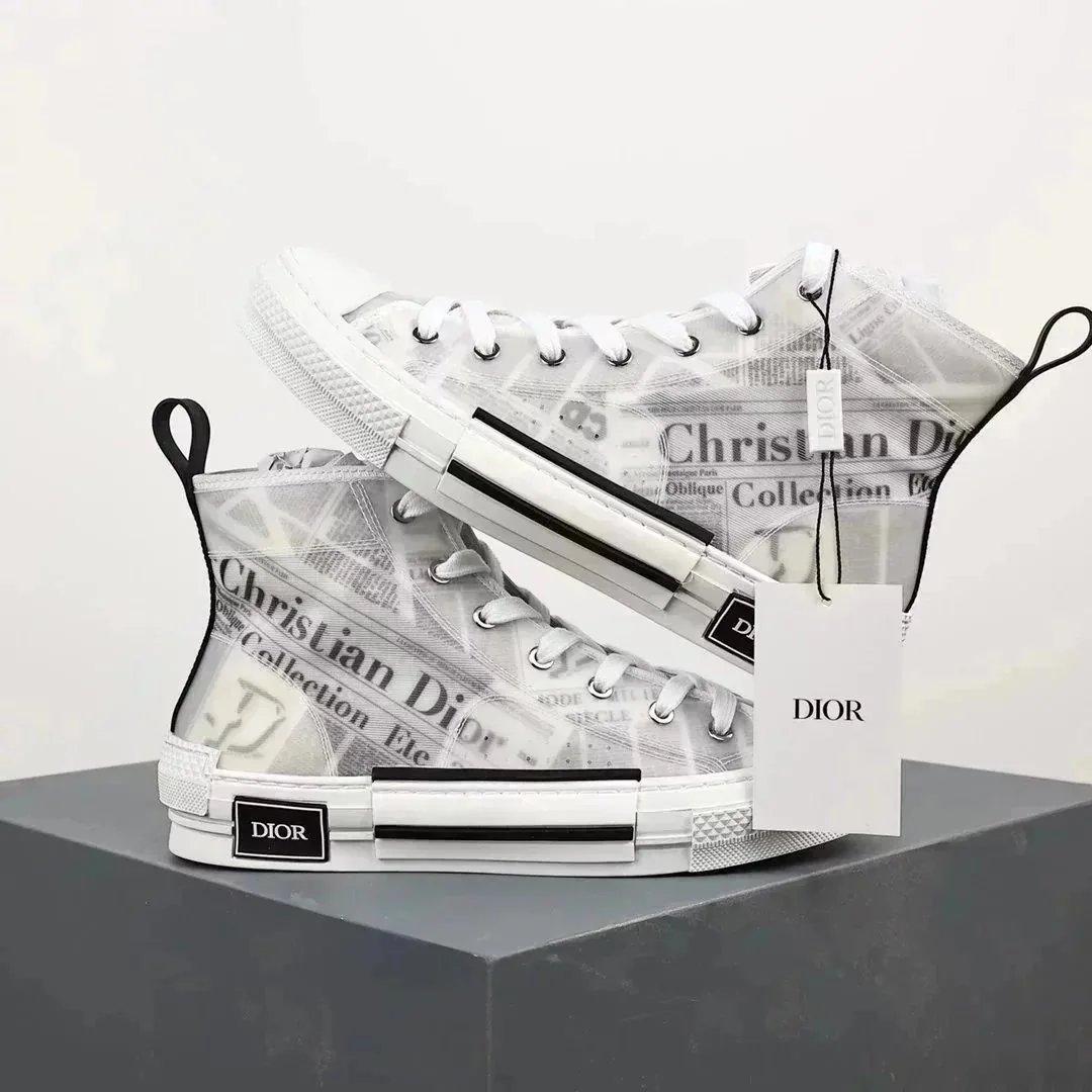 Dior B23 Grey Canvas Shoes — QC
