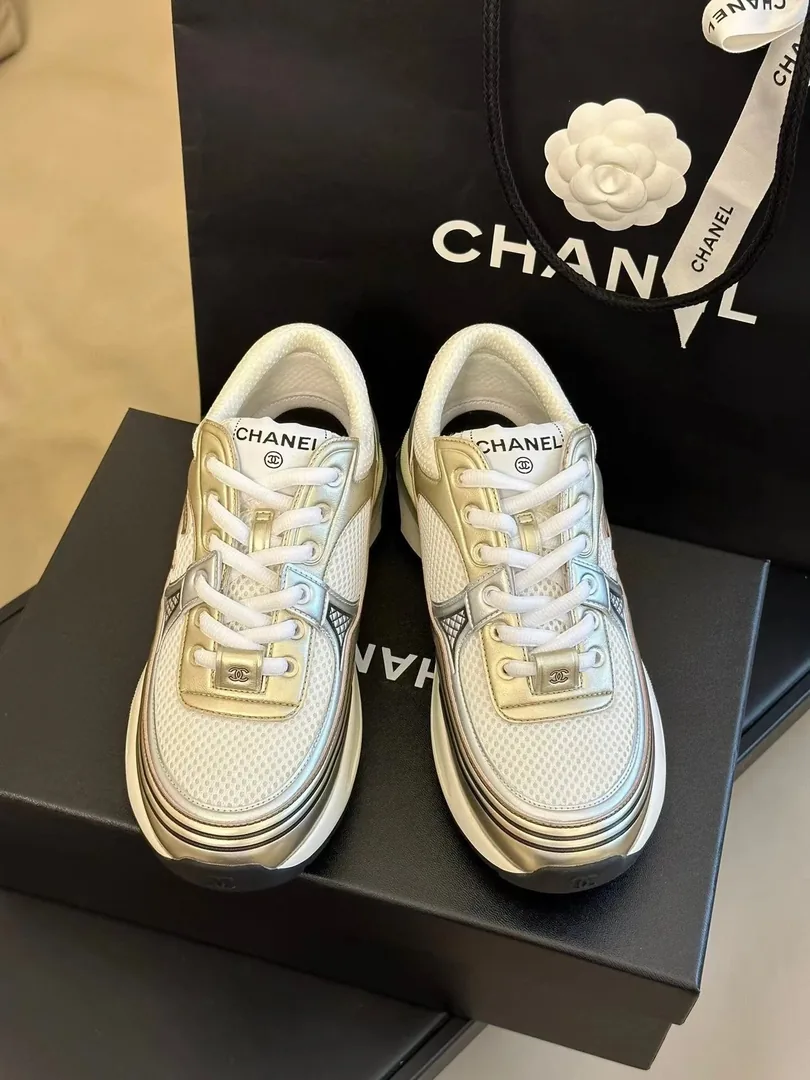 Chanel Black Kids Low-Top Sneakers — QC
