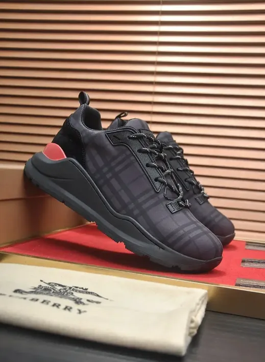 Burberry Brown Check Athletic Sneakers — photo 11