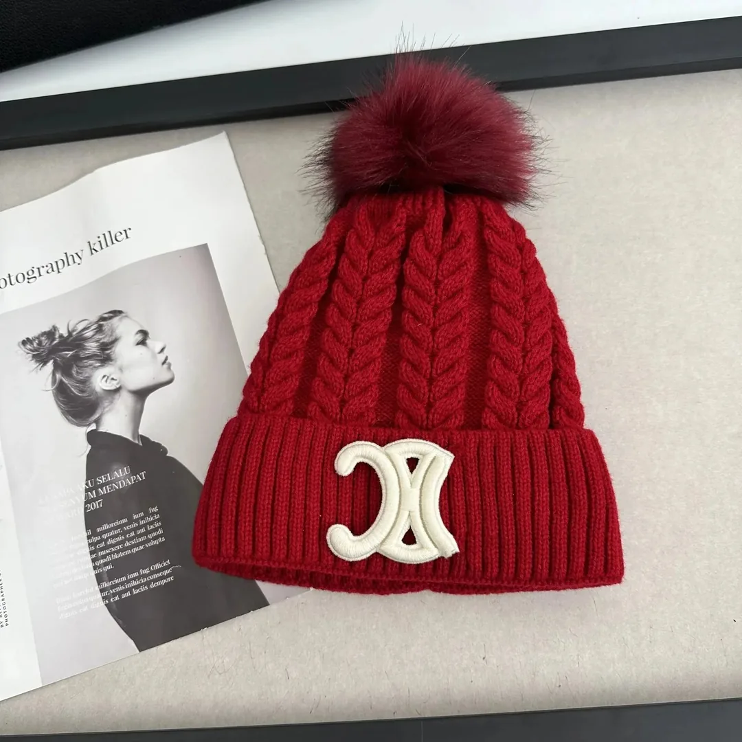 Chanel Logo Pom Pom Knit Beanie Collection — QC