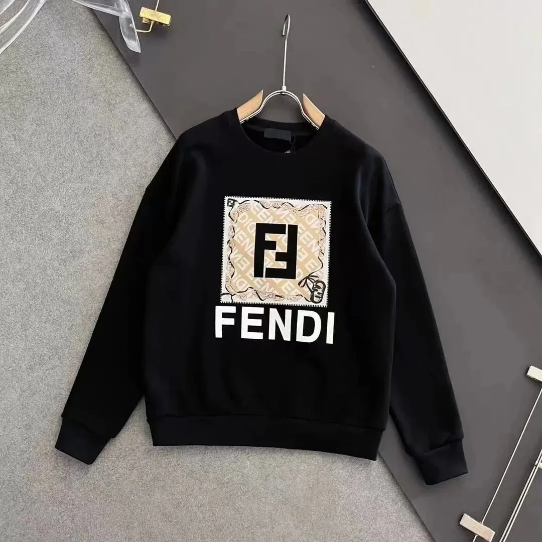 Fendi FF Logo White Crewneck Sweatshirt — Photo 2