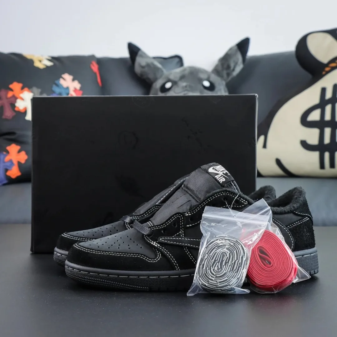 Jordan 1 Low Black Phantom Sneakers — Photo 5