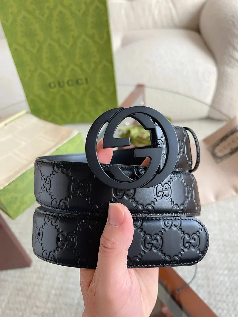 Gucci GG Supreme Double G Buckle Belt — Photo 8