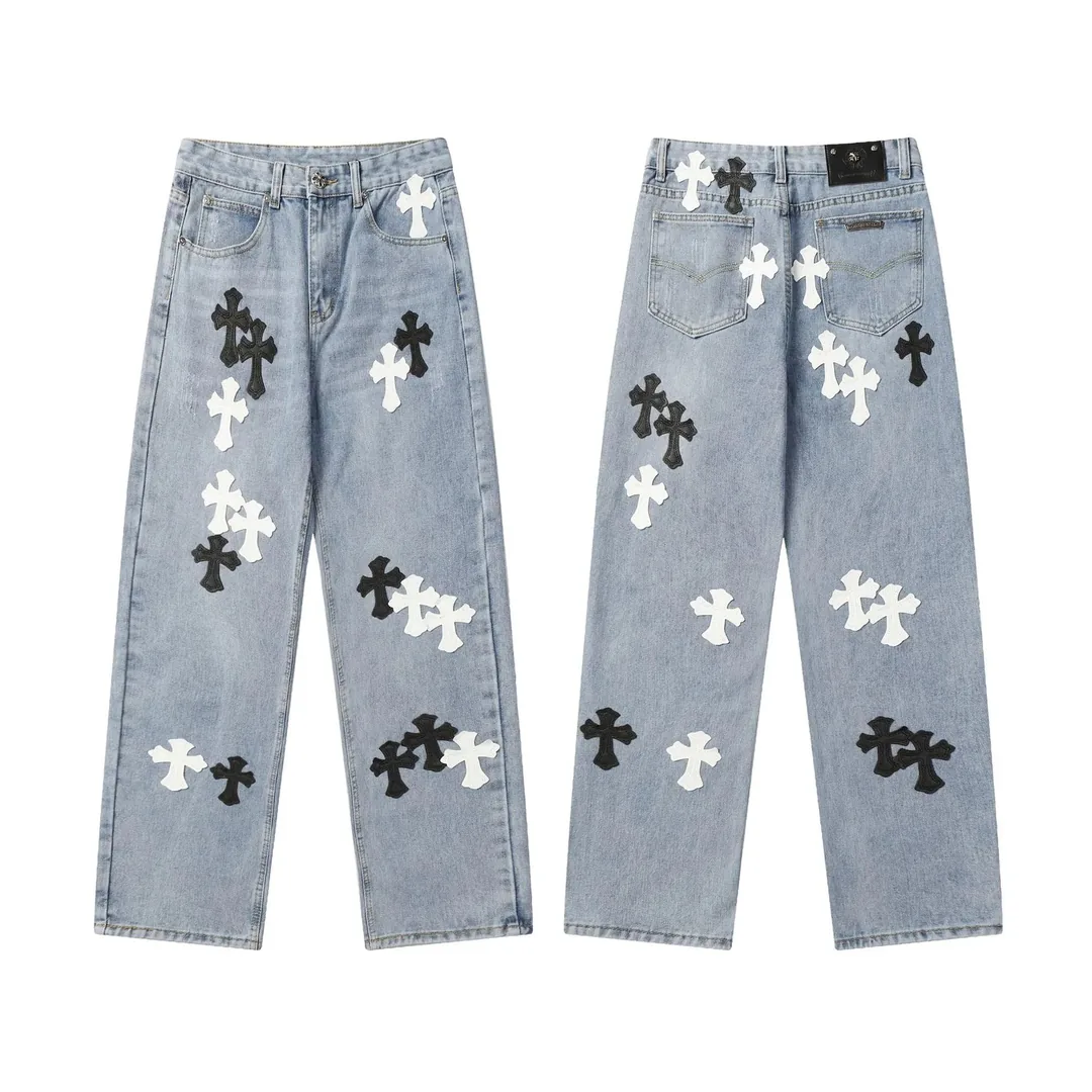 Embroidered Washed Jeans — photo 4