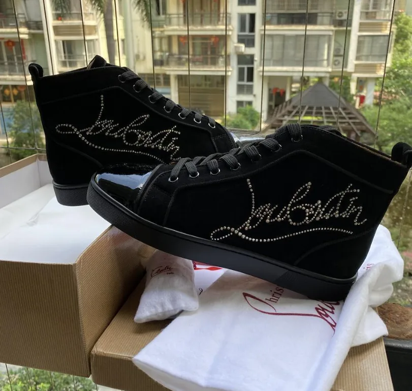 Christian Louboutin Louis High-Top Black High-Tops