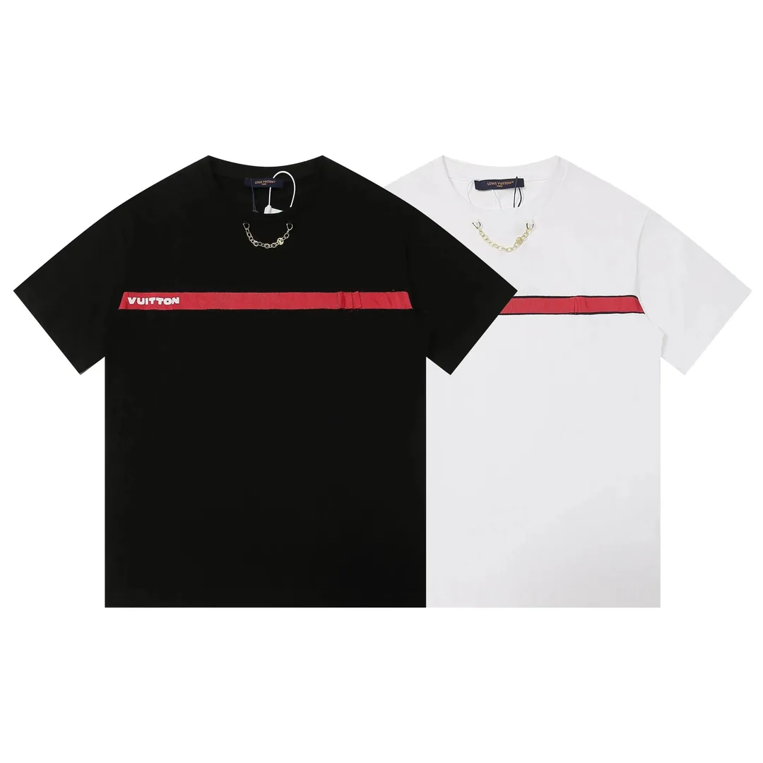 Red Logo Chain Trim T-Shirt