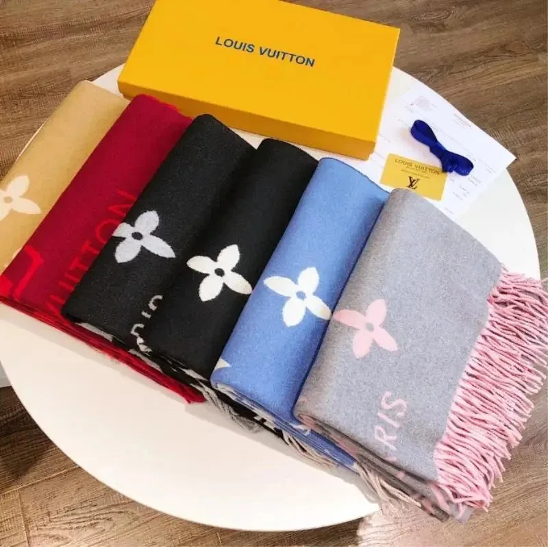 Louis Vuitton Monogram Flower Cashmere Scarf Collection