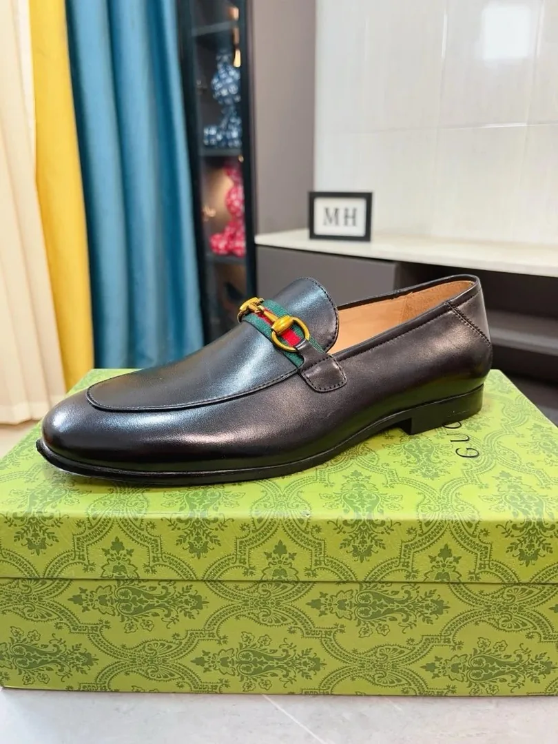 Gucci Horsebit Loafer Beige Grey Leather Low-Tops — Photo 2