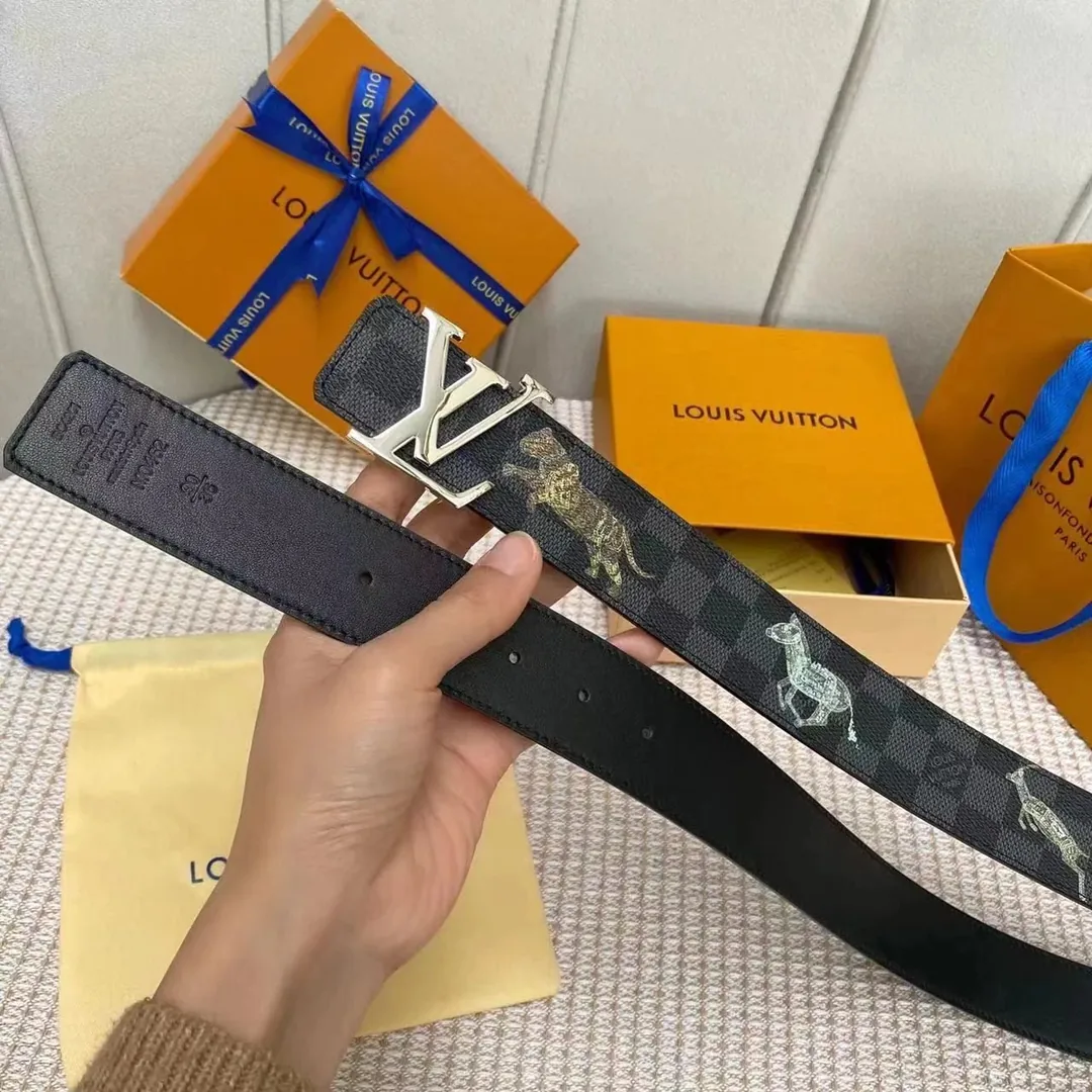 Louis Vuitton Damier Graphite LV Buckle Belt — QC