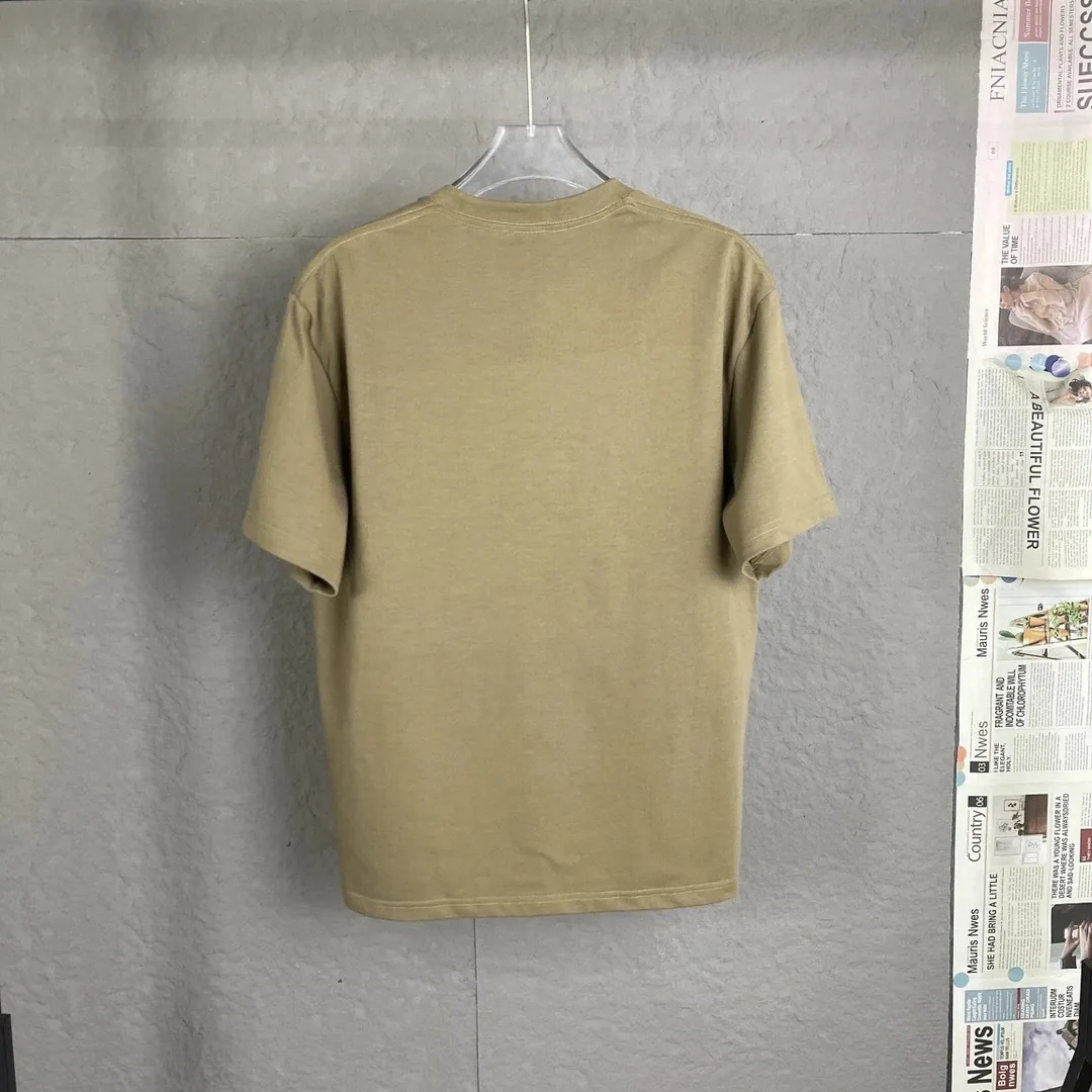 Cotton Crewneck Letter Print T-Shirt — Photo 2