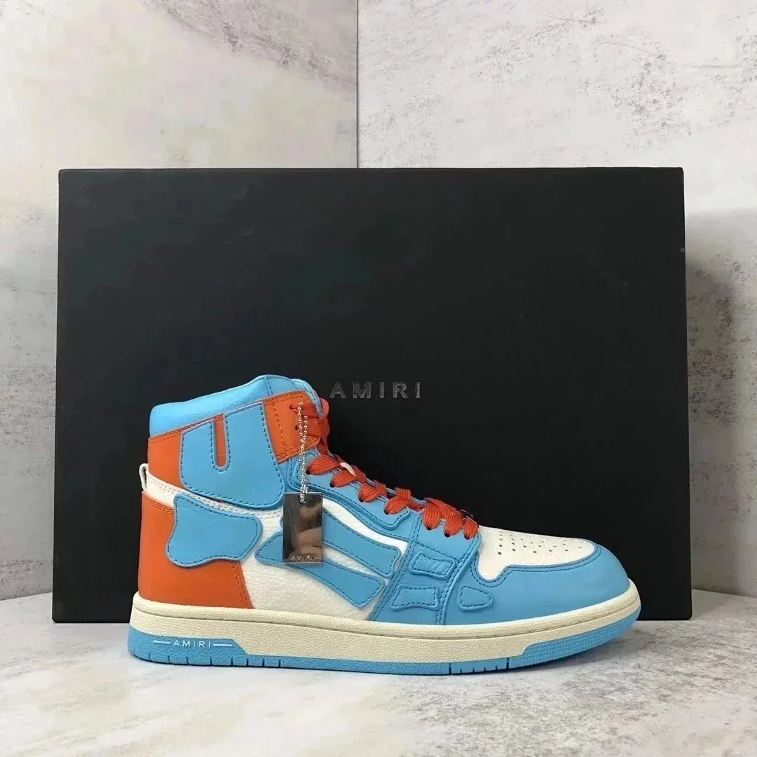 Amiri Skel-Top Low Blue White Runners — QC