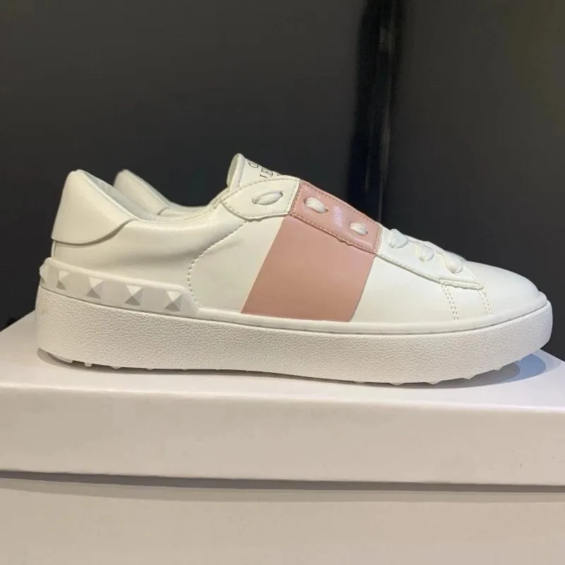 Valentino Rockstud Untitled White Studded Velcro Sneakers — Photo 15