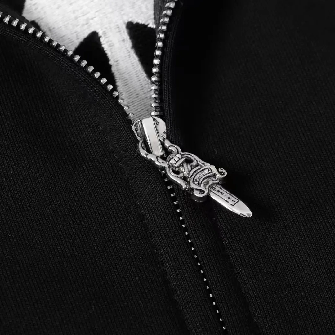 Embroidered Double-Yarn Hoodie — Photo 13