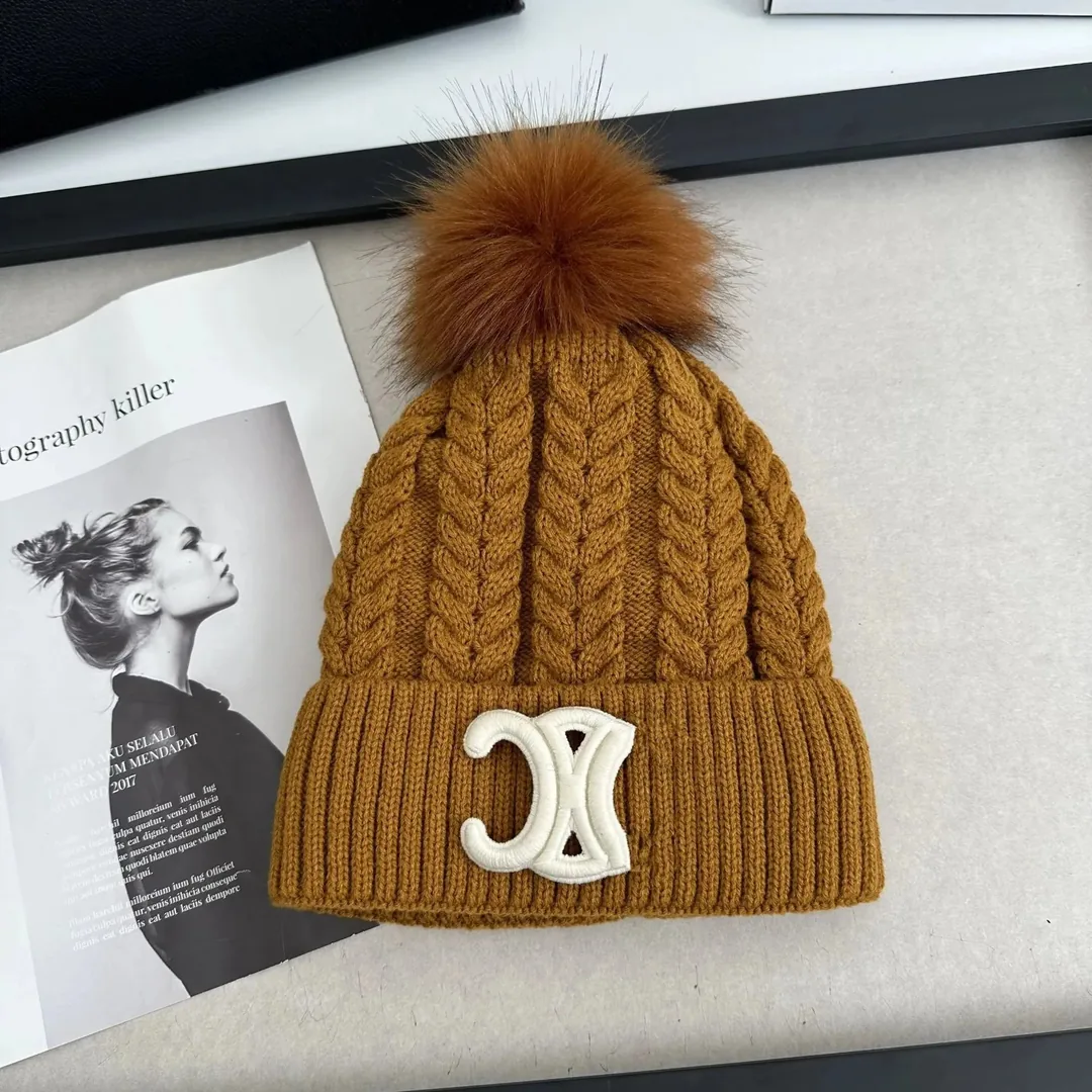 Chanel Logo Pom Pom Knit Beanie Collection — QC