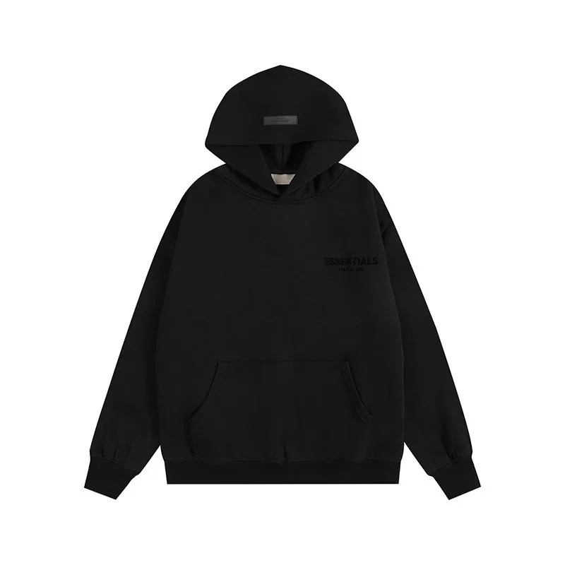 Essentials Flocked Letter Fleece Hoodie Set — Photo 7