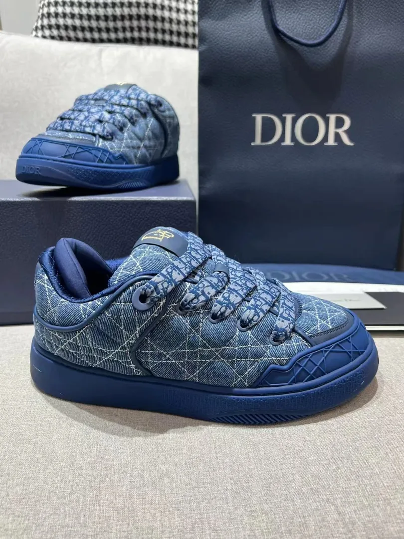 Dior Blue Puffy Chunky Sneakers