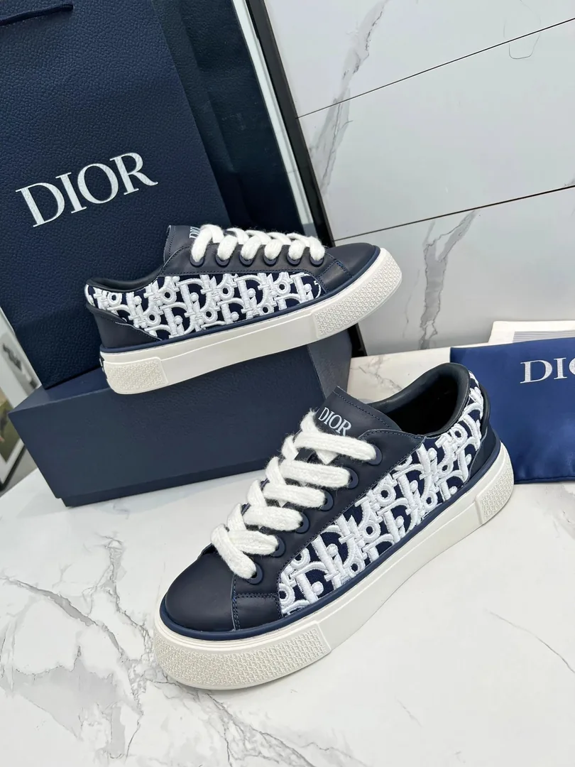 Dior B23 White Low-Top Tennis Sneakers — QC