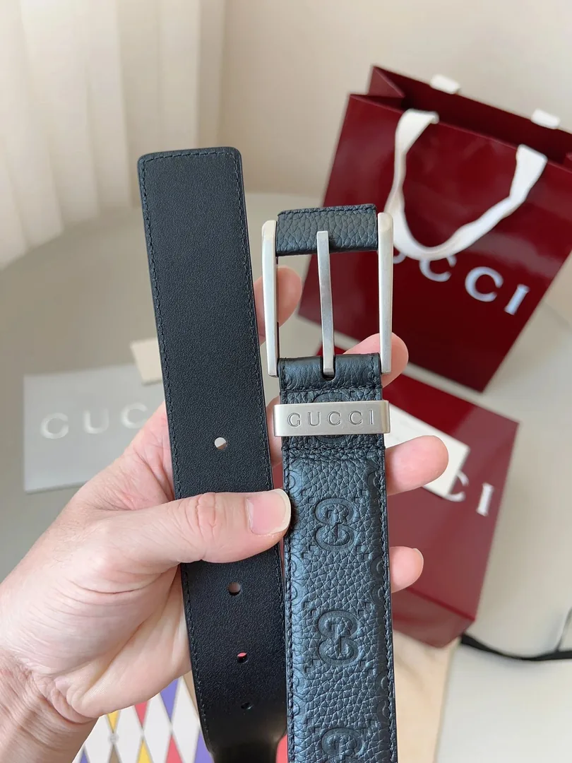 Gucci GG Supreme Double G Buckle Belt — Photo 10