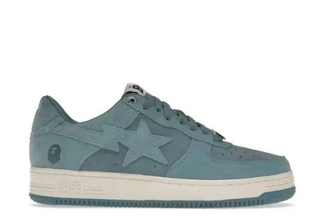 Bape Sta Pink Suede Sneakers — Photo 12