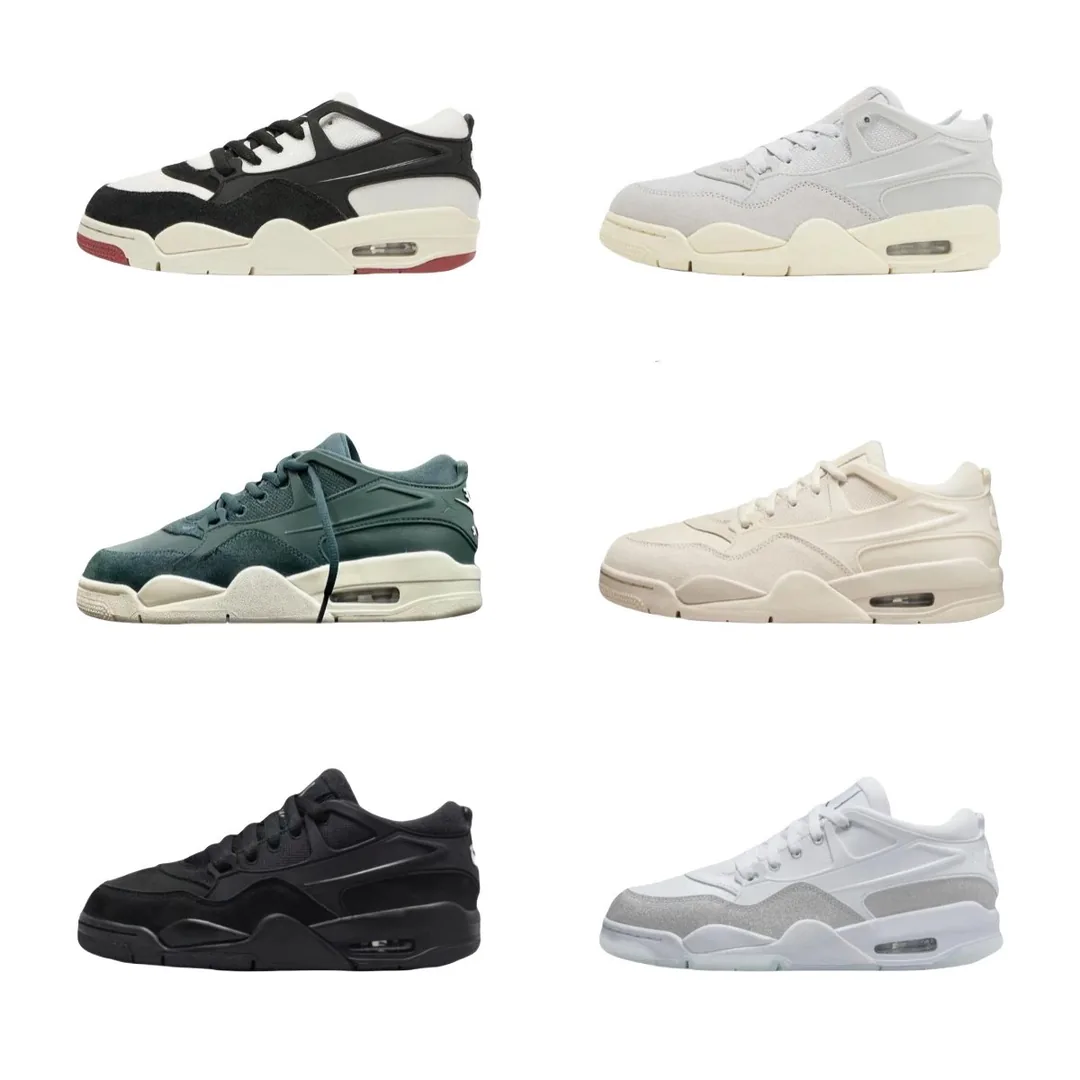 Jordan 4 RM Grey Low-Top Trainers