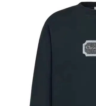 Dior Navy Block Embroidered Sweatshirt
