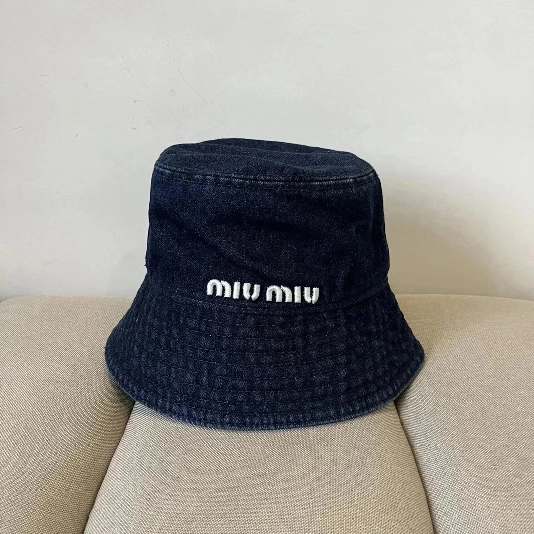 Miu Miu Logo Denim Newsboy Cap Collection — photo 8
