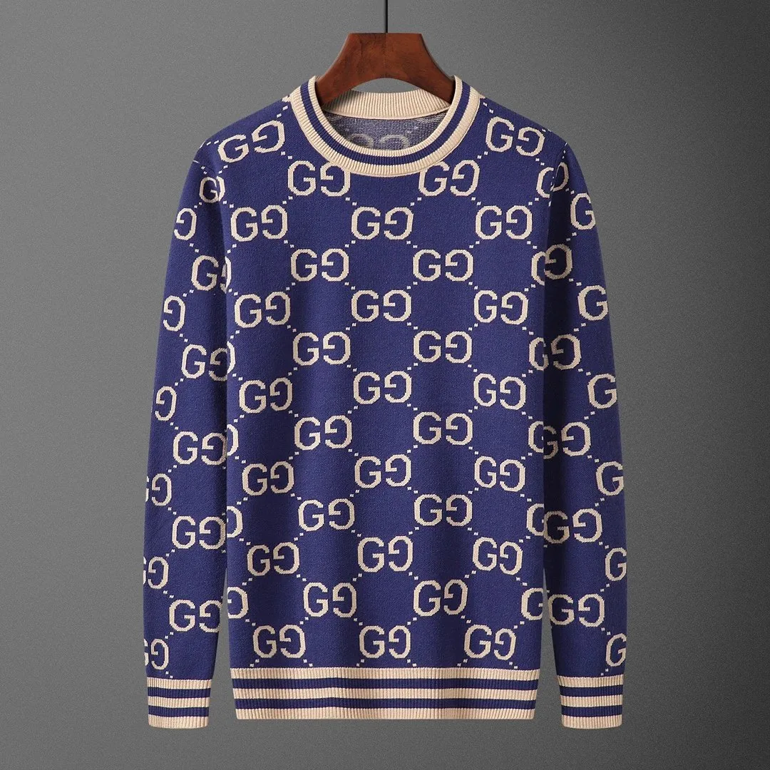 Crewneck Letter Jacquard Knit Sweater — Photo 5