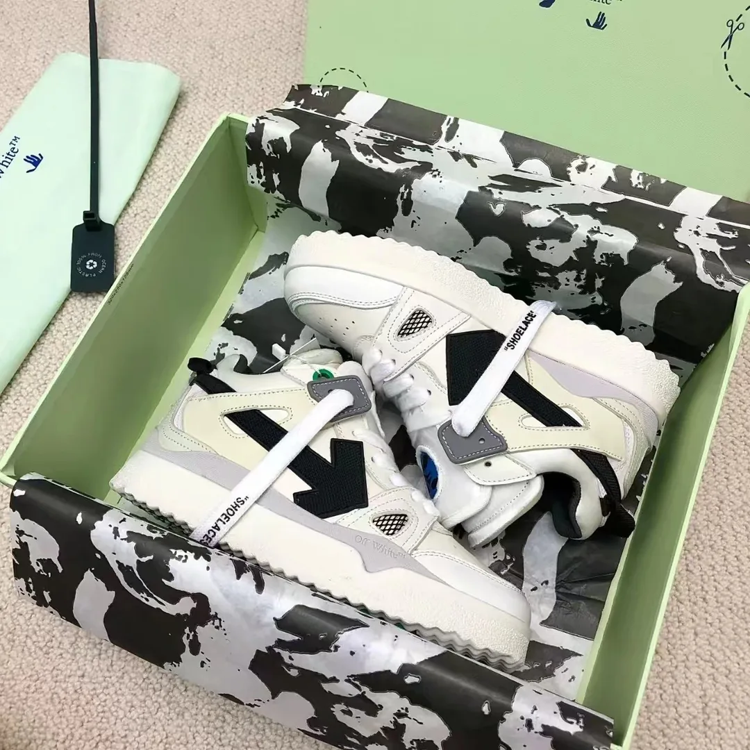 Off-White Odsy-1000 Full-Grain Leather Sneakers