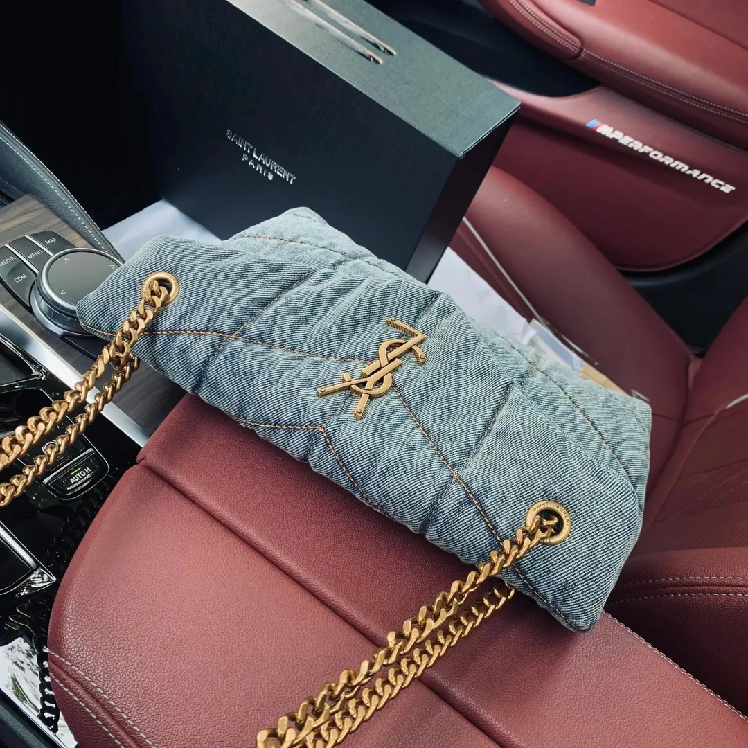 Saint Laurent Denim Blue Chain Bag — Zdjęcie 7
