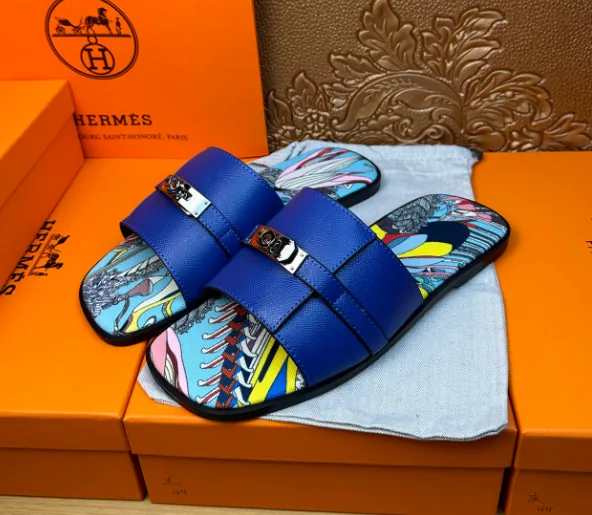 Hermes Chypre Leather Sandals — QC