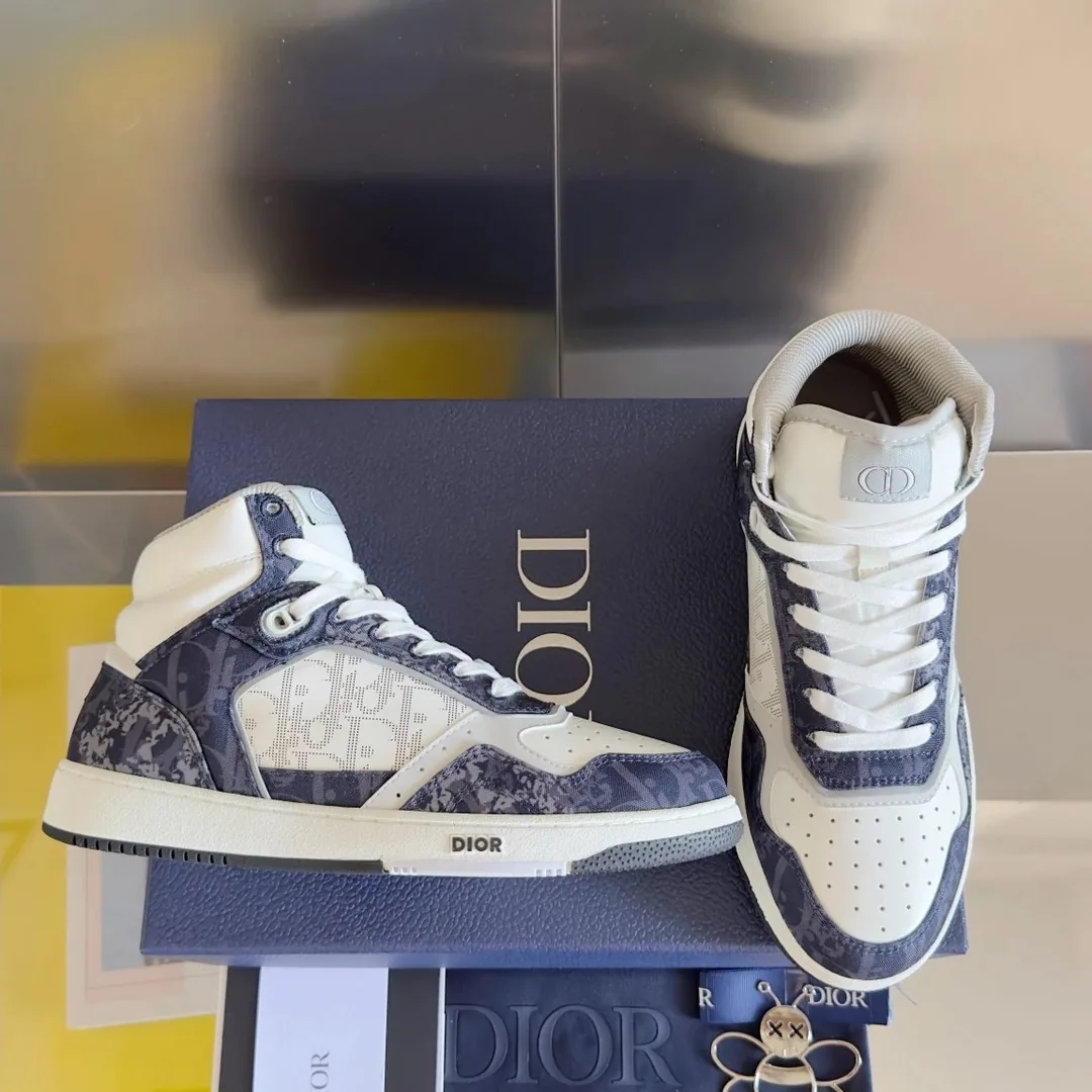 Dior B27 Grey White Mid-High Sneakers — photo 9