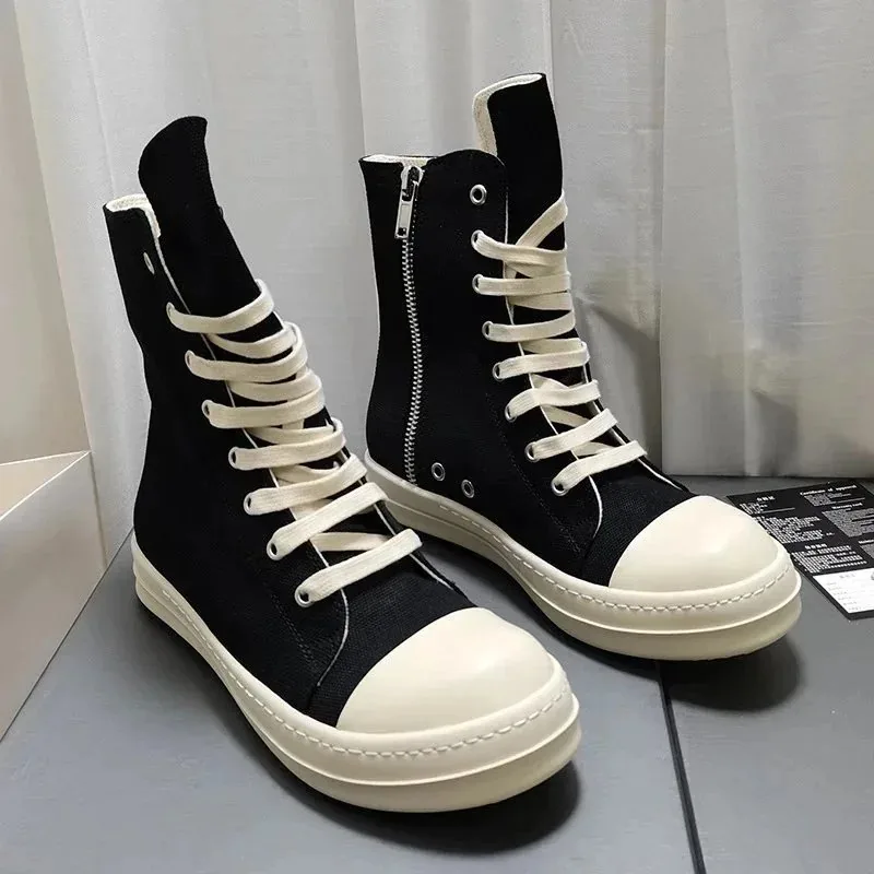 Rick Owens DRKSHDW Ramones High Beige Top Trainers — photo 2