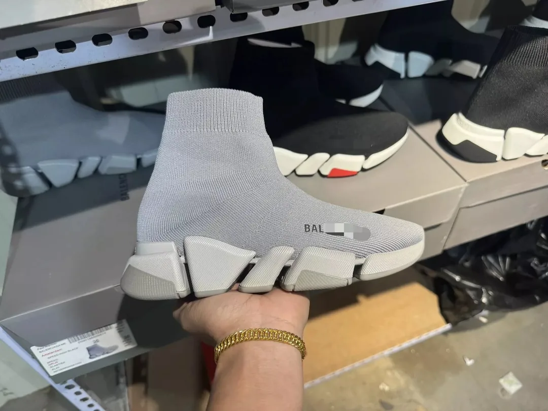 Balenciaga Speed Trainer Black Knit Sock Shoes — QC