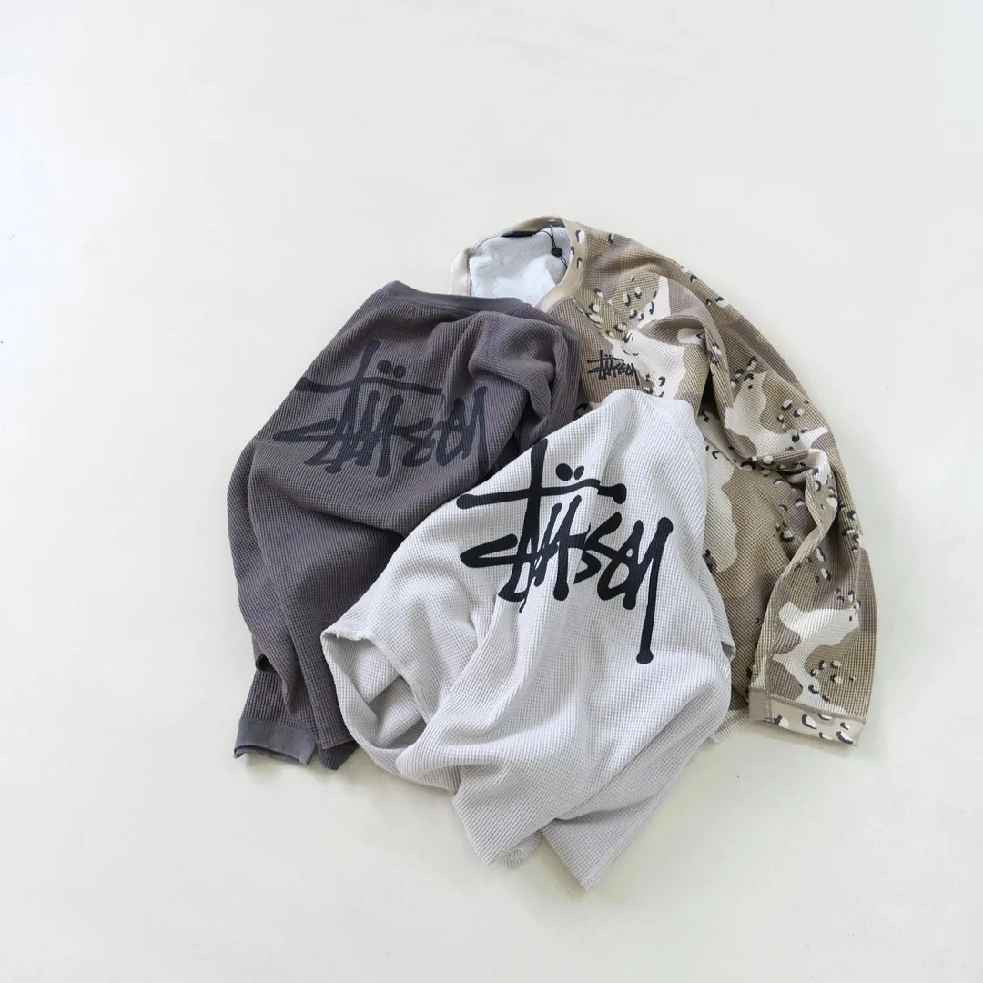 Stussy Camo Waffle Long-Sleeve Tee — QC