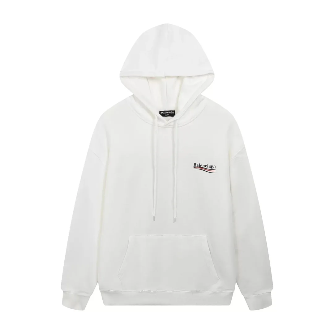 Balenciaga Paris Graffiti Logo Hoodie White — photo 11