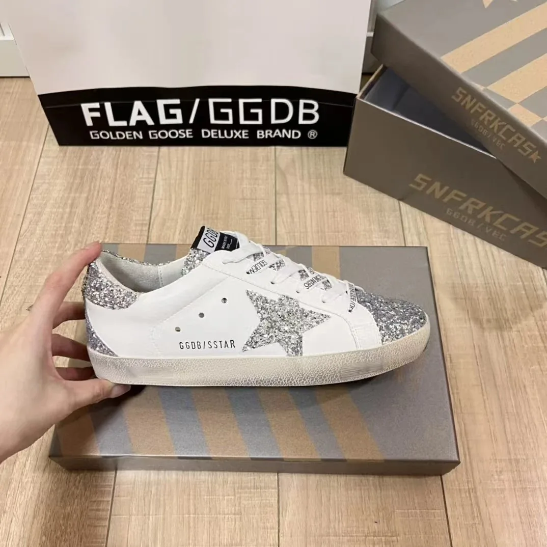 Golden Goose Super-Star White Sneakers — Photo 9