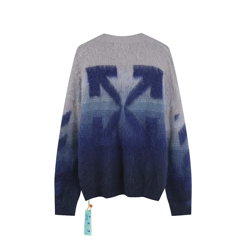Gradient Arrow Mohair Knit Sweater — QC