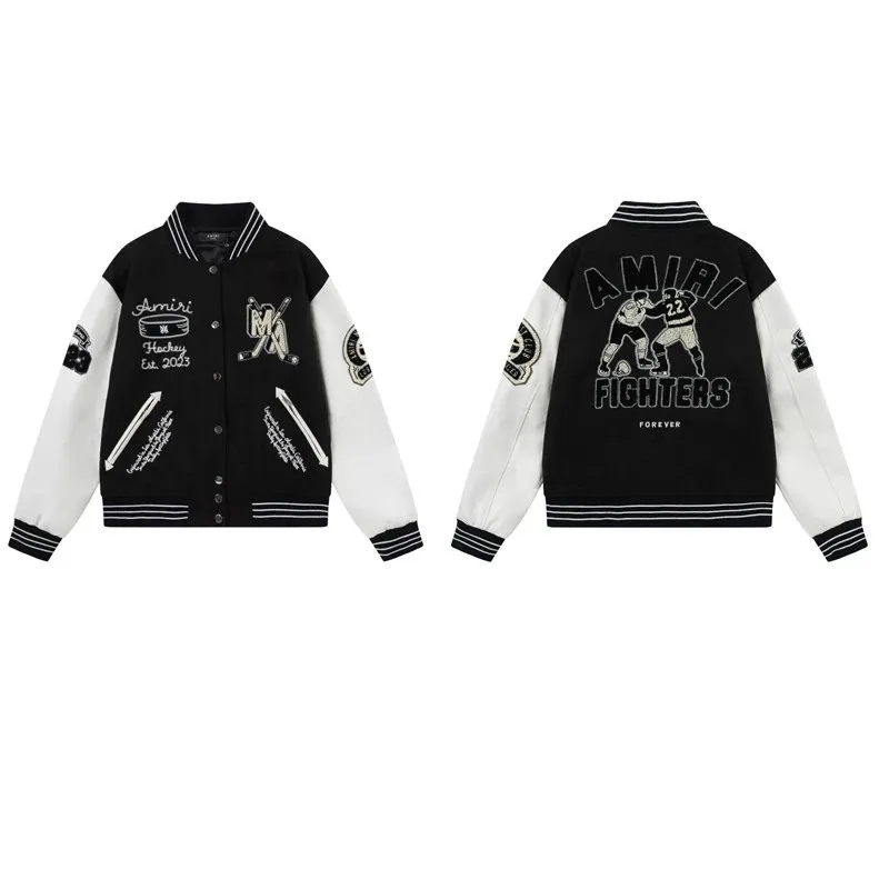 Amiri Embroidered Baseball Jacket — Photo 2
